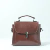 2Brown Handmade Leather Mini Satchel Bag for Women 3
