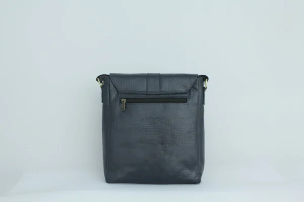 Black Crocodile Texture Leather Crossbody Bag for Men 1 Black Crocodile Texture Leather Crossbody Bag for Men 1