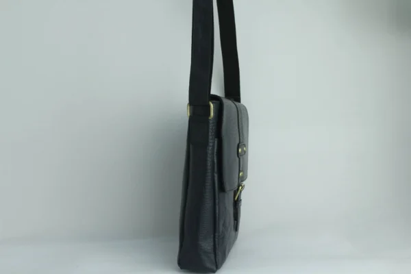 Black Crocodile Texture Leather Crossbody Bag for Men 13 Black Crocodile Texture Leather Crossbody Bag for Men 13