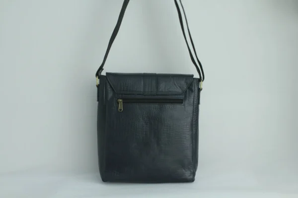 Black Crocodile Texture Leather Crossbody Bag for Men 14 Black Crocodile Texture Leather Crossbody Bag for Men 14