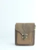 Black Handmade Leather Camera Satchel with Antique Lock 5