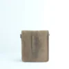 Black Handmade Leather Camera Satchel with Antique Lock 7