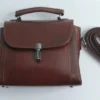 Brown Handmade Leather Mini Satchel Bag for Women 8