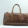 Classic Leather Barrel Duffel Bag for Men 2