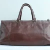Classic Leather Travel Duffel Bag with Buckle Flap for Men 2