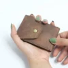 Compact Multi-Pocket Leather Card Organizer 11