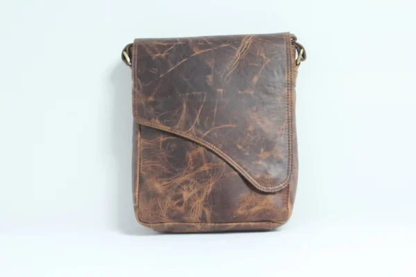 Crazy Horse Leather Crossbody Sling Bag for Men 1