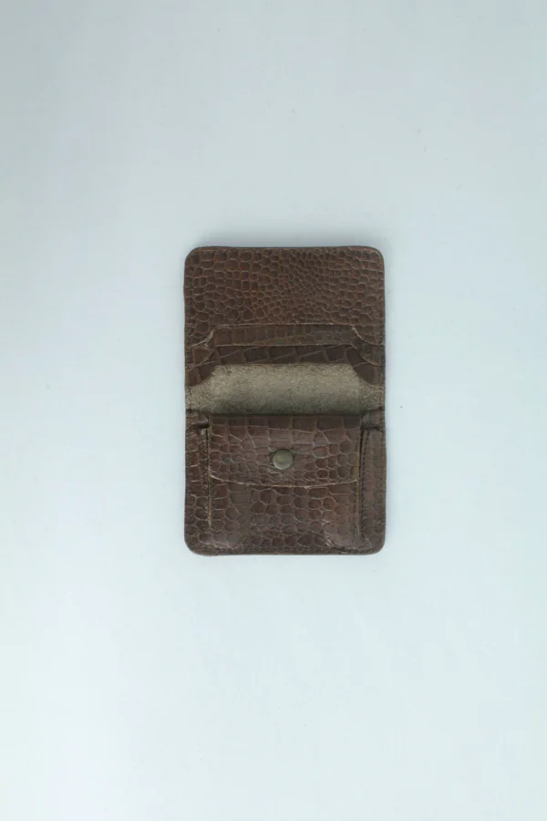 Croc-Embossed Genuine Leather Card Holder 2