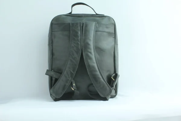 Genuine Leather Office Backpack – Front Buckle Design 4