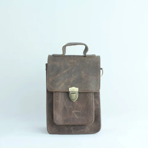 Handcrafted Full Grain Leather Mini Satchel Crossbody Bag 1 Handcrafted Full Grain Leather Mini Satchel Crossbody Bag 1