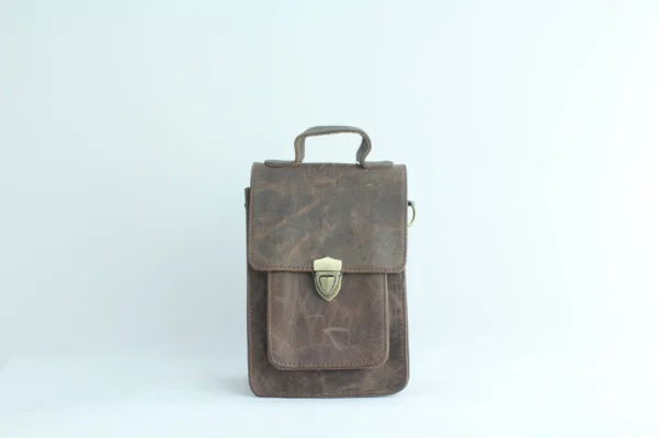 Handcrafted Full Grain Leather Mini Satchel Crossbody Bag 1