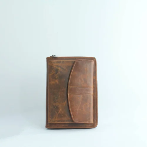 Handcrafted Full Grain Leather Passport & Document Organizer Wallet 1
