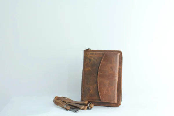 Handcrafted Full Grain Leather Passport & Document Organizer Wallet 2
