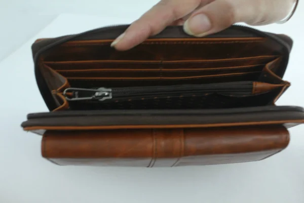 Handcrafted Full Grain Leather Passport & Document Organizer Wallet 6