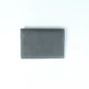 Handcrafted Grey Leather Card Wallet with Multicolour Patchwork Interior 4