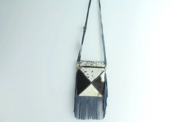 Handcrafted Hairon Leather Fringe Crossbody Bag for Women 6