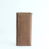 Handcrafted Whipstitch Leather Trifold Wallet Clutch 2