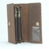 Handcrafted Whipstitch Leather Trifold Wallet Clutch 4