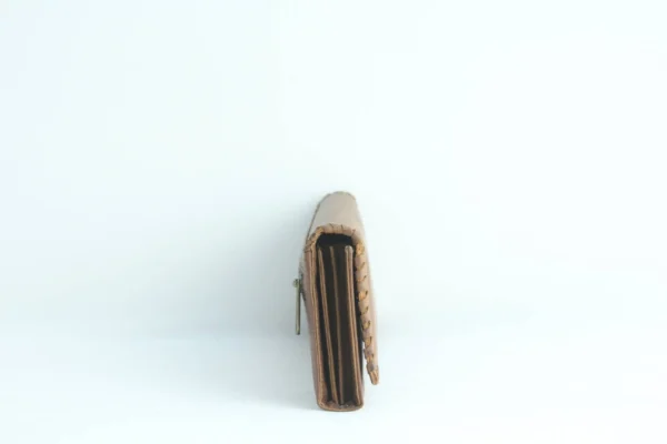 Handcrafted Whipstitch Leather Trifold Wallet Clutch 6