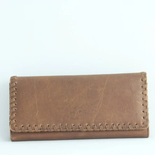 Handcrafted Whipstitch Leather Trifold Wallet Clutch 7 Handcrafted Whipstitch Leather Trifold Wallet Clutch 7