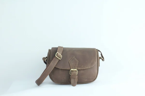 Horse Leather Saddle Crossbody Bag – Handmade Everyday Sling 5