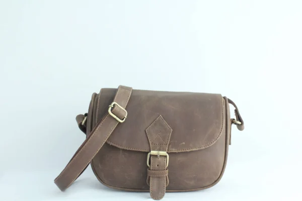 Horse Leather Saddle Crossbody Bag – Handmade Everyday Sling 6
