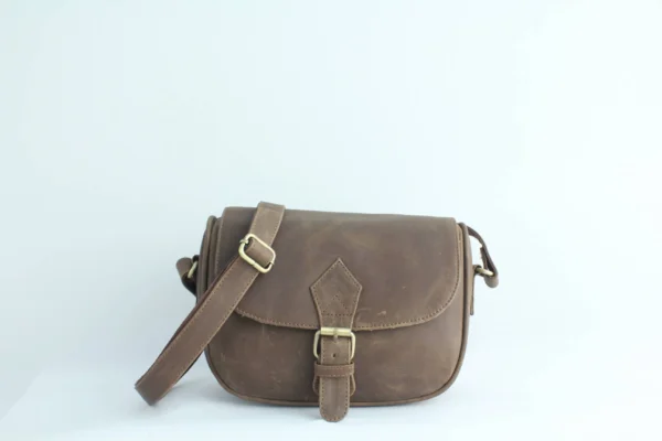 Horse Leather Saddle Crossbody Bag – Handmade Everyday Sling 7