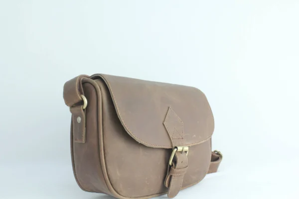 Horse Leather Saddle Crossbody Bag – Handmade Everyday Sling 8