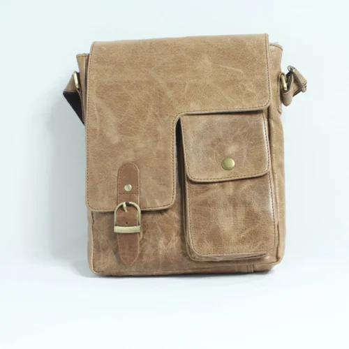 Leather Crossbody Sling Bag for Men – Vintage Buckle Flap 1 Leather Crossbody Sling Bag for Men – Vintage Buckle Flap 1