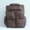 Rugged Leather Cargo Backpack for Men 2