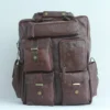 Rugged Leather Cargo Backpack for Men 3