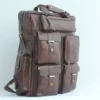 Rugged Leather Cargo Backpack for Men 5