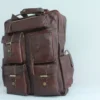 Rugged Leather Cargo Backpack for Men 6