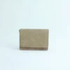 Sand-Beige Genuine Leather Mini Bifold Card Holder 1 Sand-Beige Genuine Leather Mini Bifold Card Holder 1