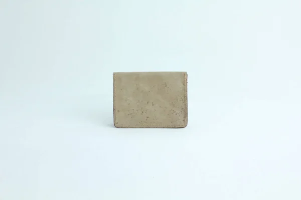 Sand-Beige Genuine Leather Mini Bifold Card Holder 2 Sand-Beige Genuine Leather Mini Bifold Card Holder 2