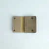 Sand-Beige Genuine Leather Mini Bifold Card Holder 3 Sand-Beige Genuine Leather Mini Bifold Card Holder 3