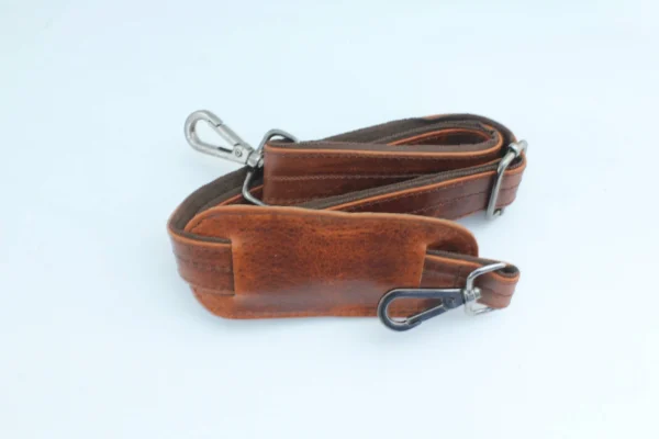 Slim Leather Laptop Portfolio Bag - Cognac Tan 4 Slim Leather Laptop Portfolio Bag - Cognac Tan 4