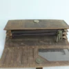 Vintage Brown Leather Trifold Clutch Wallet with Tab Closure 2