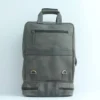 Vintage Charcoal Leather Laptop Backpack - Expandable 2