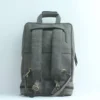 Vintage Charcoal Leather Laptop Backpack - Expandable 3