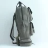 Vintage Charcoal Leather Laptop Backpack - Expandable 4
