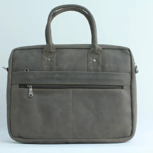 Vintage Crazy Horse Leather Office Bag for Men 1