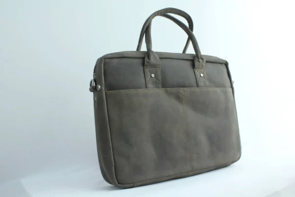 Vintage Crazy Horse Leather Office Bag for Men 5