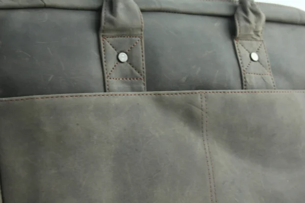 Vintage Crazy Horse Leather Office Bag for Men 6