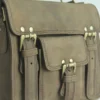 Vintage Crazy Horse Leather Satchel Briefcase 5