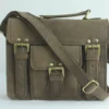 Vintage Crazy Horse Leather Satchel Briefcase 6