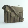 Vintage Crazy Horse Leather Satchel Briefcase 7