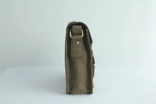 Vintage Crazy Horse Leather Satchel Briefcase 8