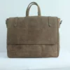 Vintage Distressed Leather Office Tote Bag for Men 1