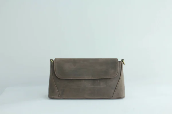 Vintage Genuine Leather Flap Crossbody Bag – Handmade Everyday Shoulder Purse 14